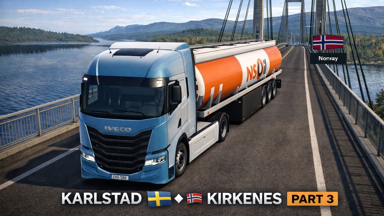 Iveco S-Way Hauling Kerosene Tanker to Kirkenes 🇳🇴 | Beautiful Norway Drive + Messy Parking😅| Part 3