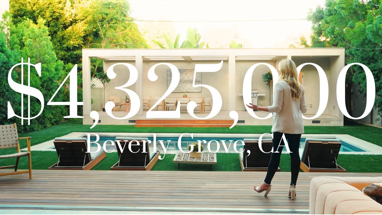 Inside a $4.32M Beverly Grove Modern Mansion | Stunning Backyard Oasis