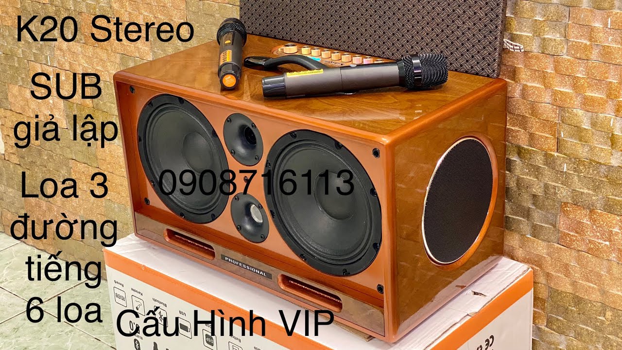 Loa xách tay 20 đôi 3 đường tiếng K20 | Mạch loa kéo K20 Stereo | Loa kéo NVT