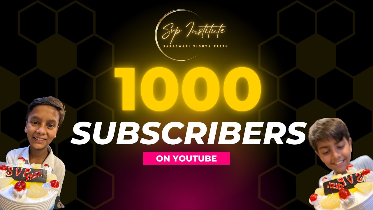 Celebrating 1000 Subscribers Of The SVP Institute By Cake Cutting | Thank You All ❤️