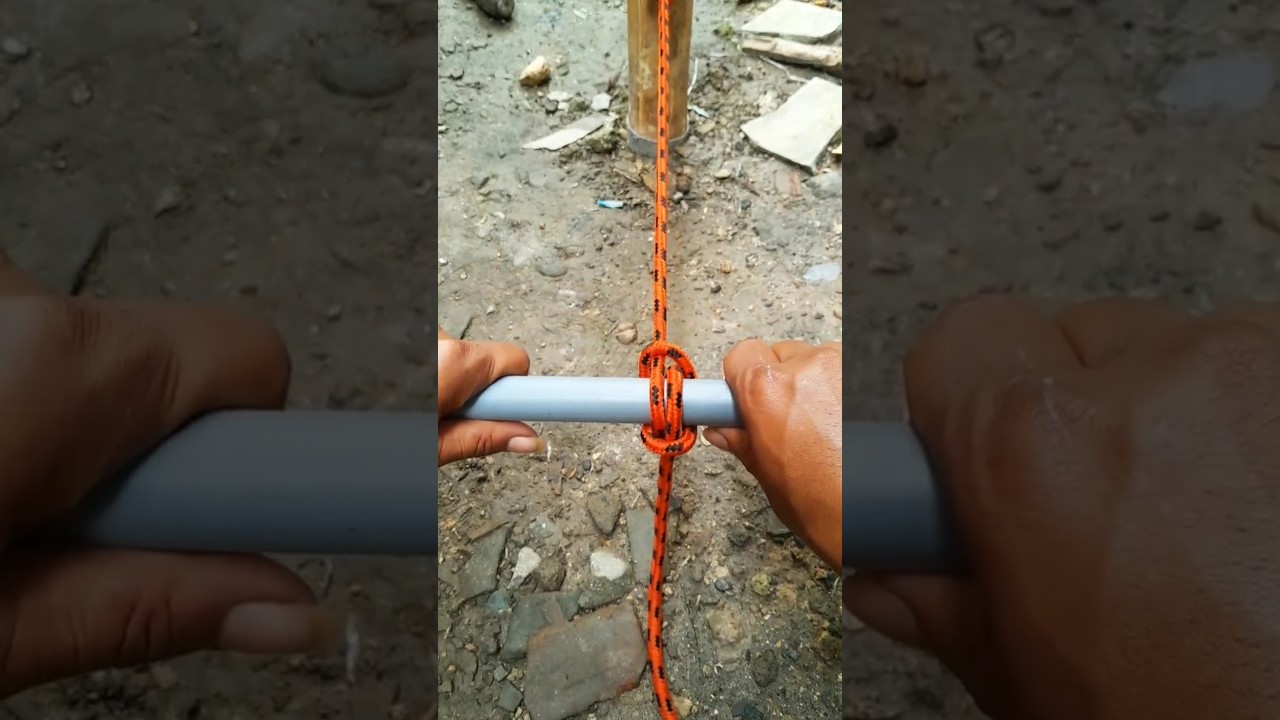 Safe and reliable ladder knot 💯  #knot #rope #shorts