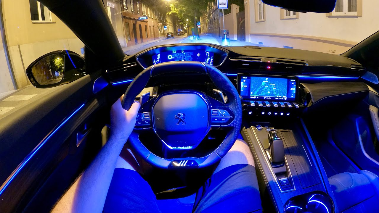 Новый Peugeot 508 PSE 2022 - ночной тест-драйв от первого лица (гибрид 360 л.с.)