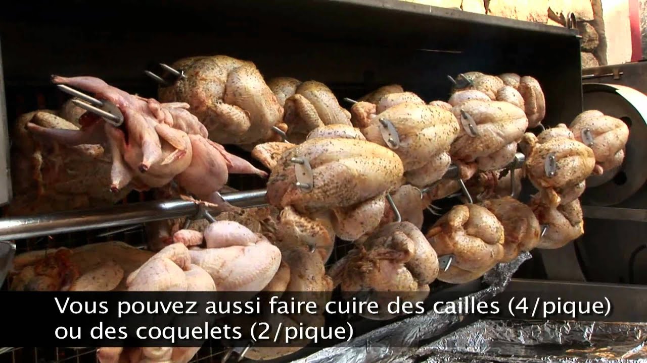 RG feu de bois - Cuisson de Poulets à la broche