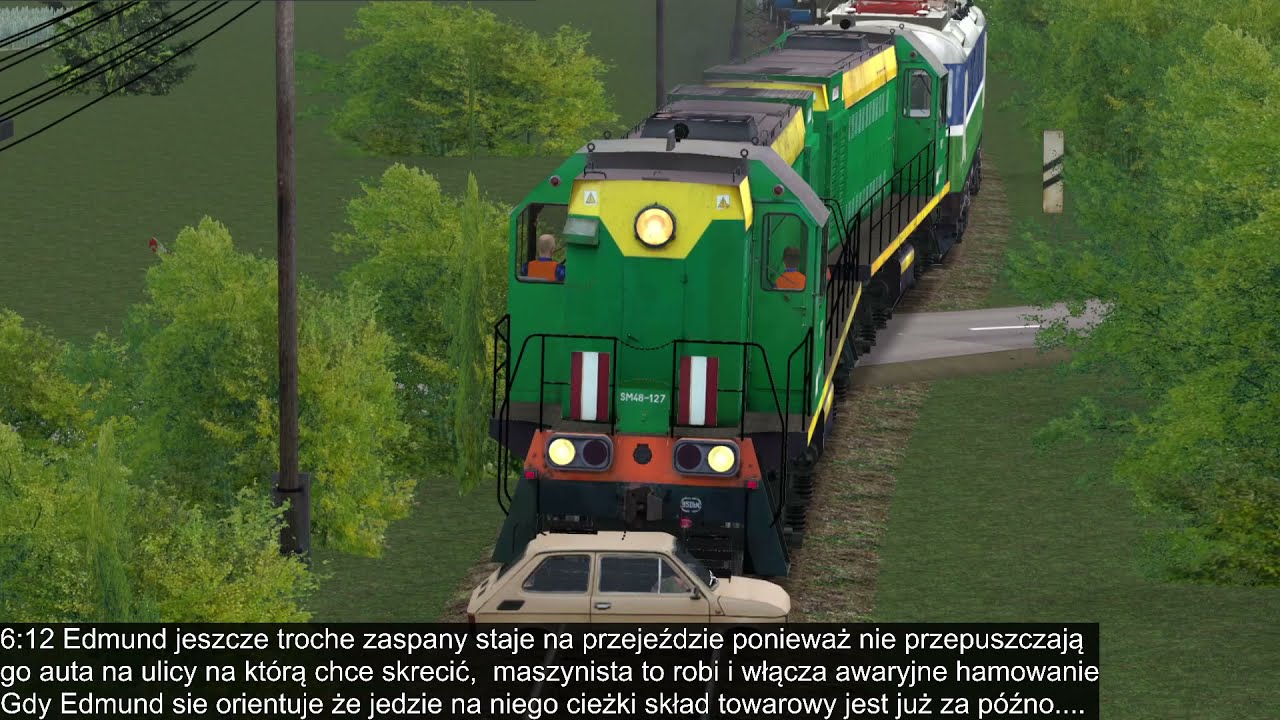 Krótki film o wypadku na przejeździe kolejowym.....