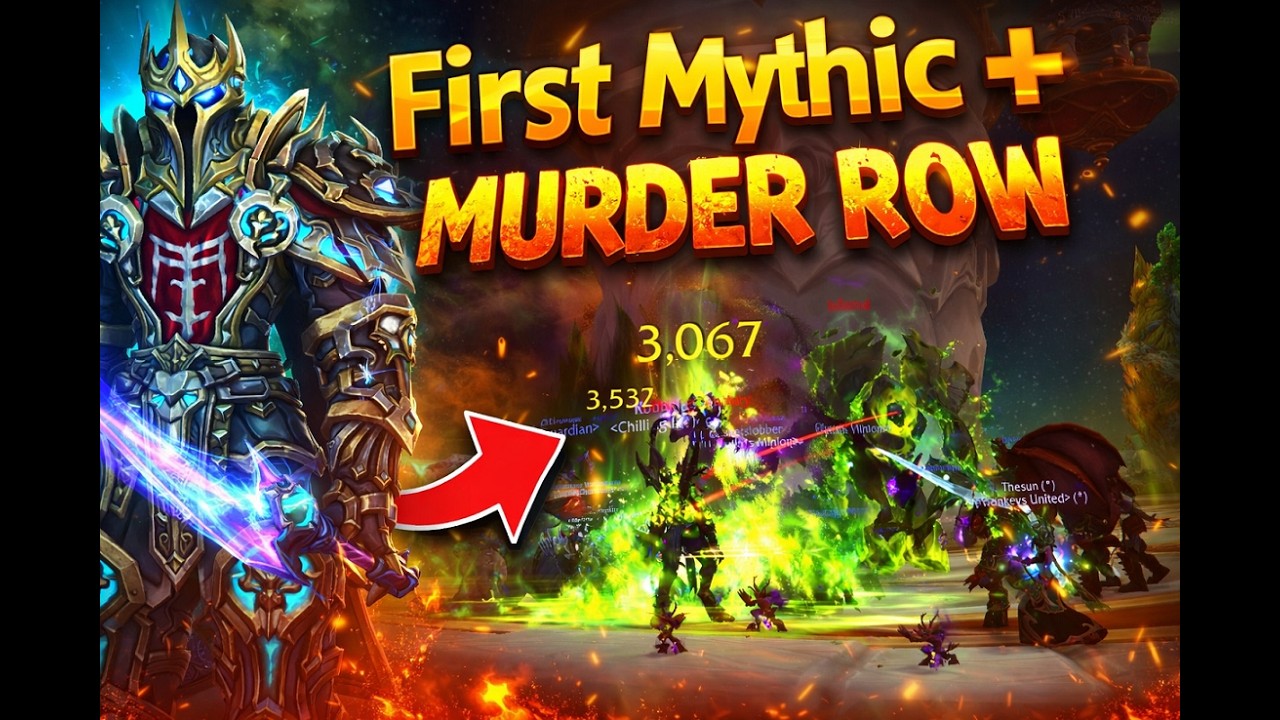 First Mythic+ in Murder Row 🔥 Insane Damage & Total Chaos!