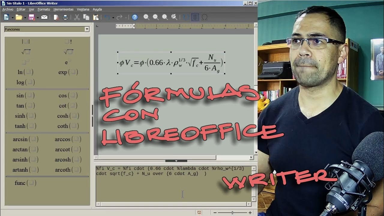 Escritor de Fórmulas con LIBRE OFFICE WRITER
