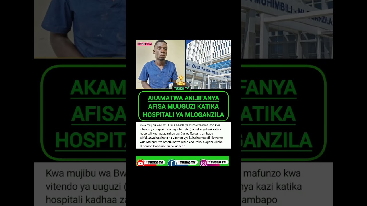 AKAMATWA KWA KUJIFANYA DOKTA KATIKA HOSPITALI YA MUHIMBILI