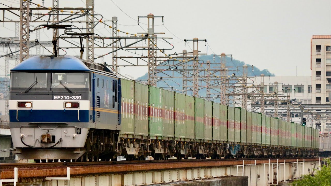 コンテナ満載福山RXP　EF210．EF66-100牽引貨物　#ef210桃太郎 #貨物列車 #ef66100番台 #福山レールエクスプレス