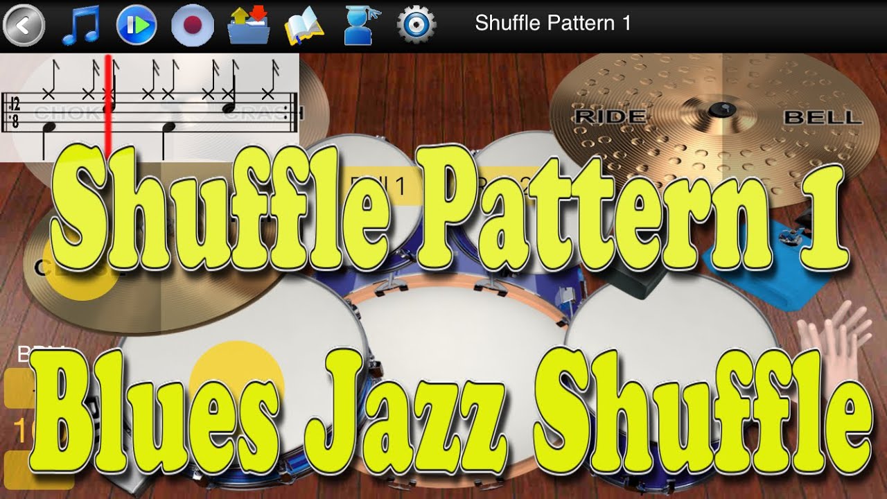 Shuffle Pattern 1 - Blues Jazz Shuffle - Learn To Master Drums