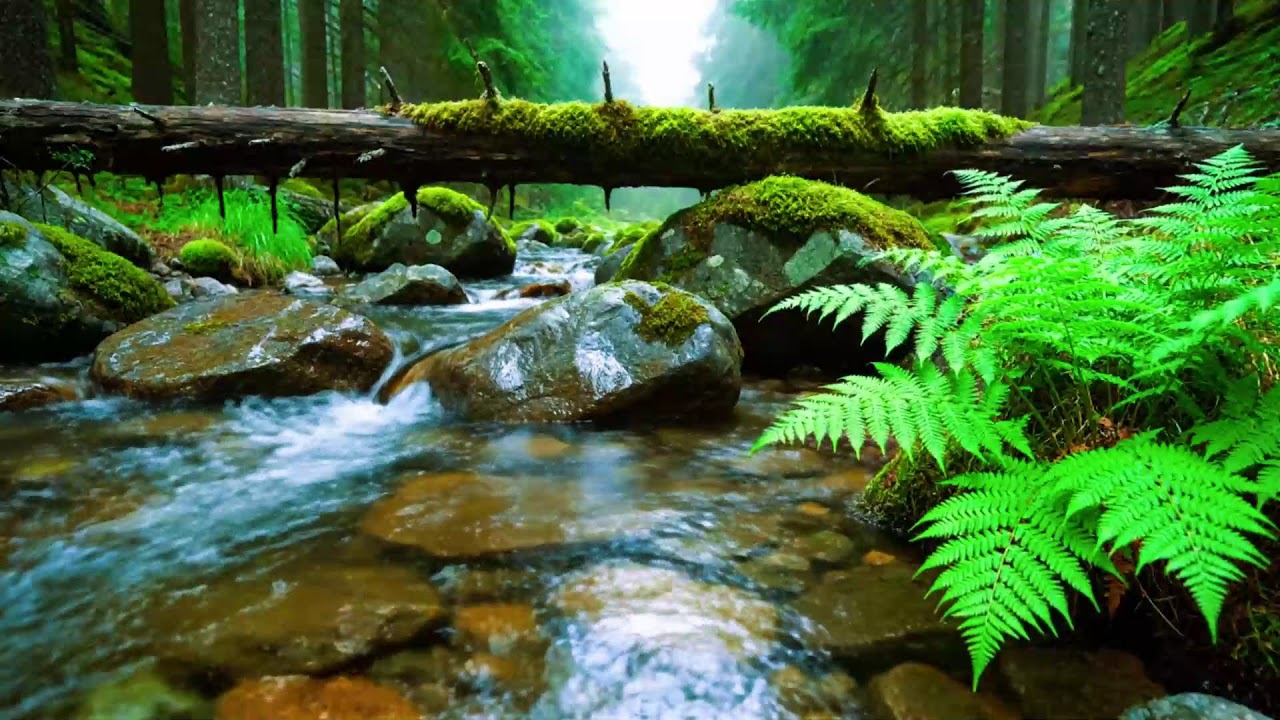 Relaxing Forest Sounds 🌿 Flowing Water & Gentle Birdsong for Deep Sleep