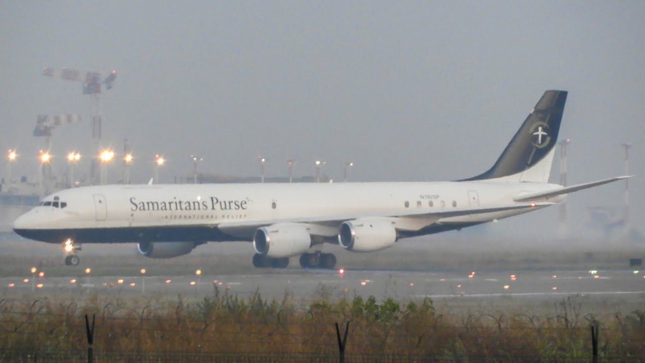 51-Year-Old | Samaritan's Purse Douglas DC-8 Landing At Belgrade Airport With ATC