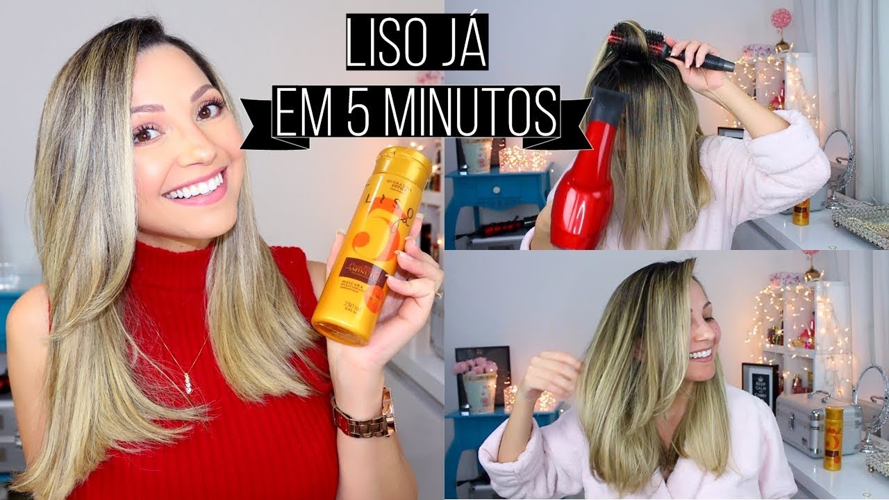LISO JÁ OURO {cabelo liso em 5 minutos} NÃO é progressiva! Por Bia Munstein