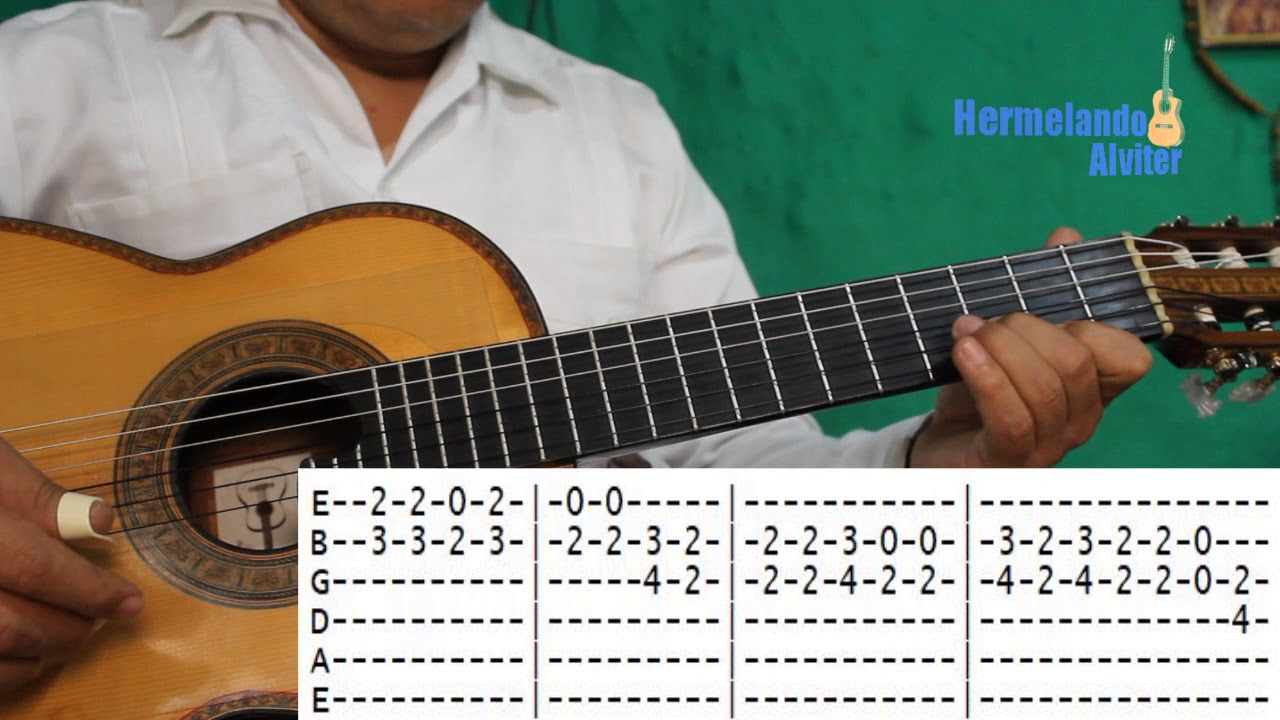 Ojitos verdes - Dueto las Palomas -Tutorial de Requinto - Cómo requintear - Paso a Paso con Tabs