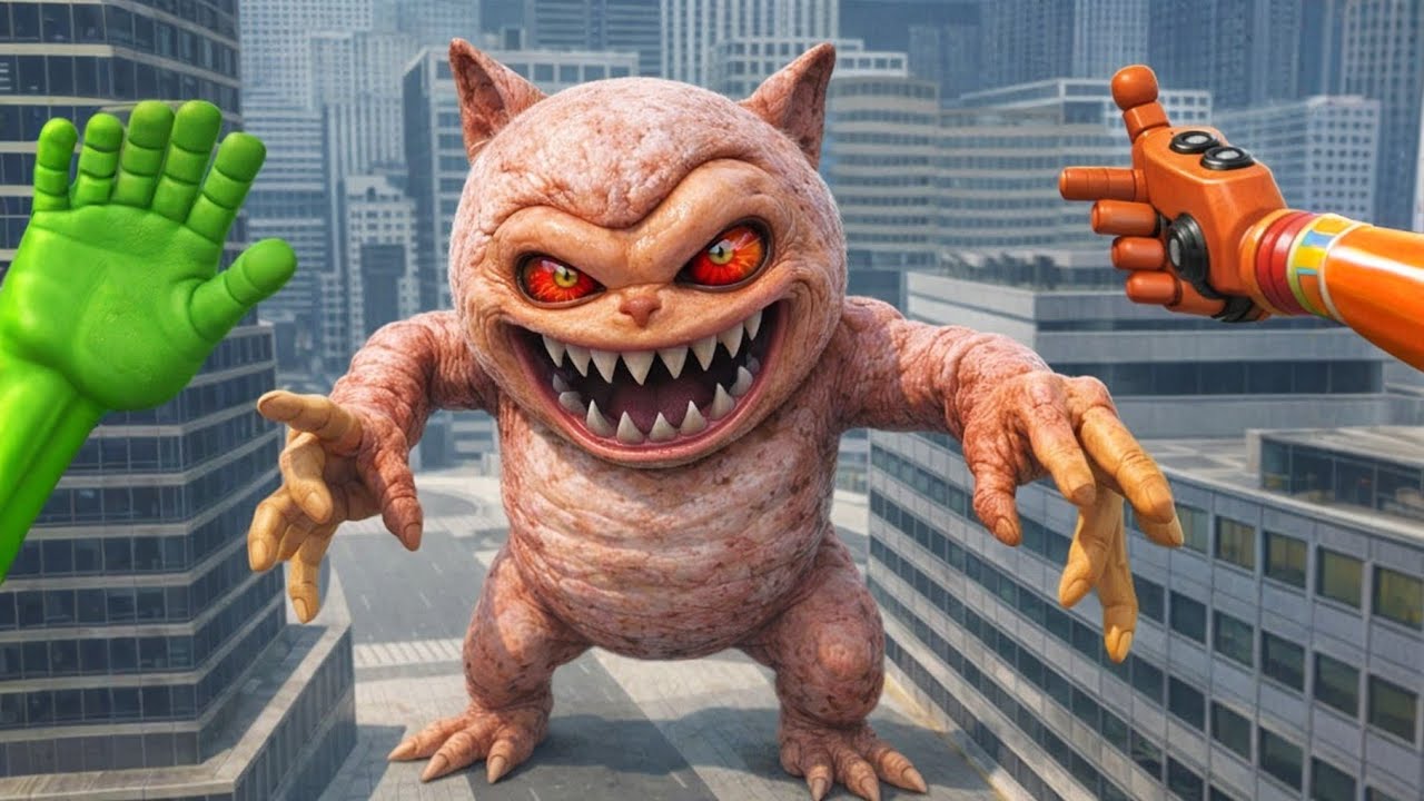 I FOUND NIGHTMARE HUGGY WUGGY FROM POPPY PLAYTIME APPEARS EVERYWHERE IN THE CITY | Garrys mod PART 1