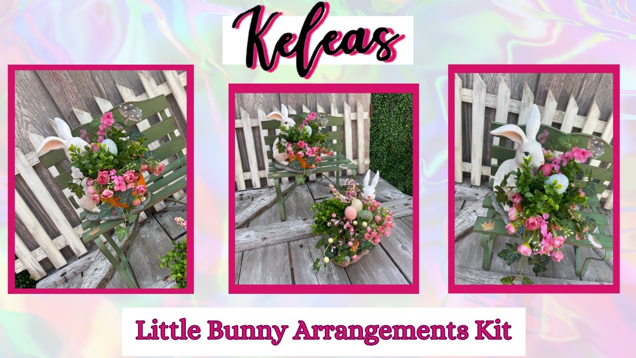 Little Bunny Arrangements Kit: Carrot Bucket Bunny Centerpiece