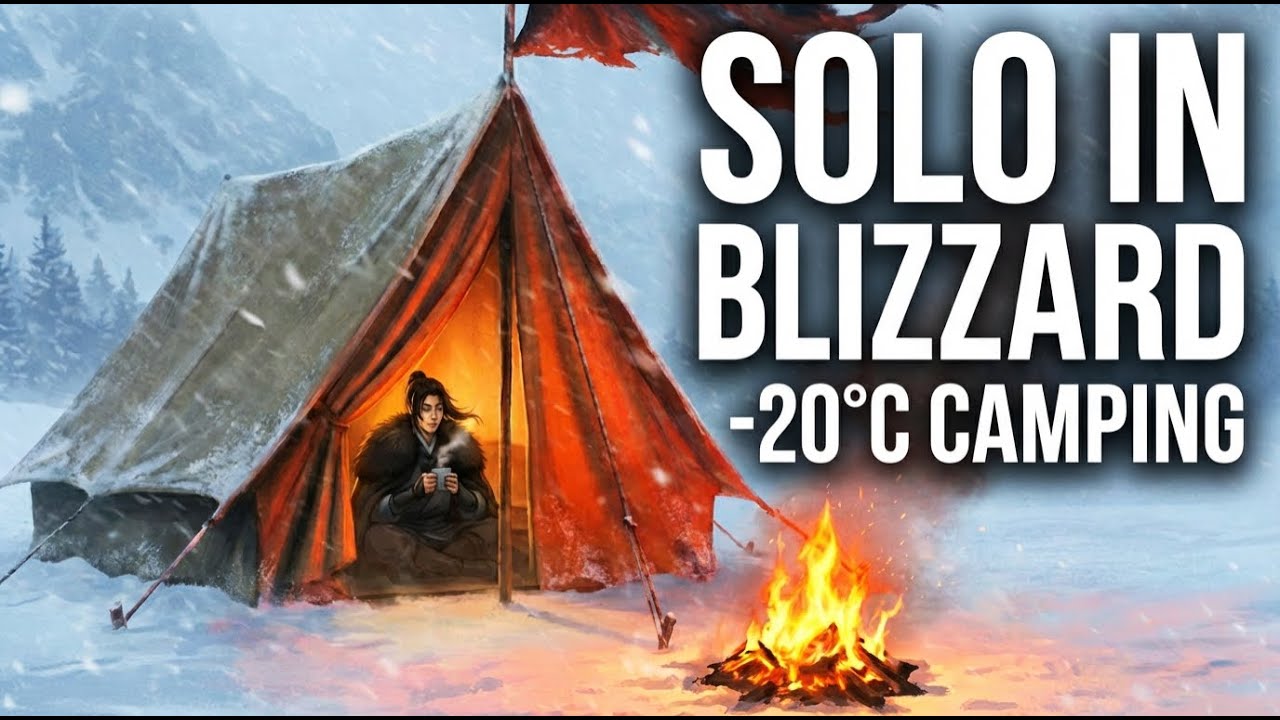 Одиночный поход в метель: установка палатки и заваривание чая ⛺🍵 | Древние шепоты, эпизод 13
