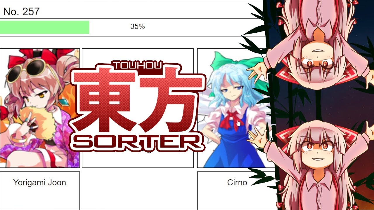 Touhou Sorter with 10 Second Choices