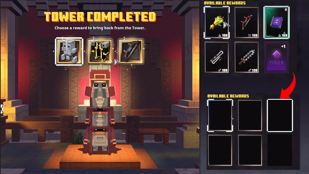Beating The Tower BUT I Only Get Loot Every Other Floor! Minecraft Dungeons.