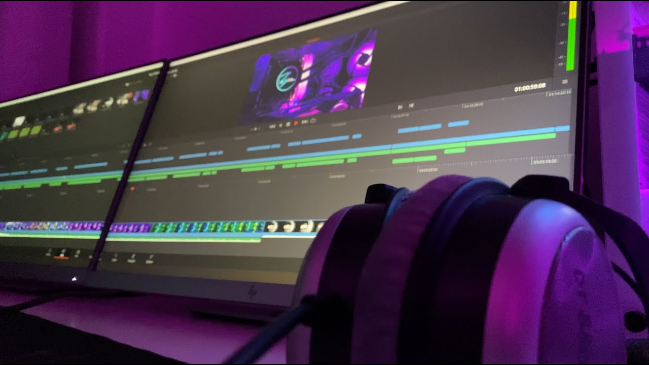 Dual Monitor UltraWide Setup f&uuml;r Videoschnitt - HP EliteDisplay 243