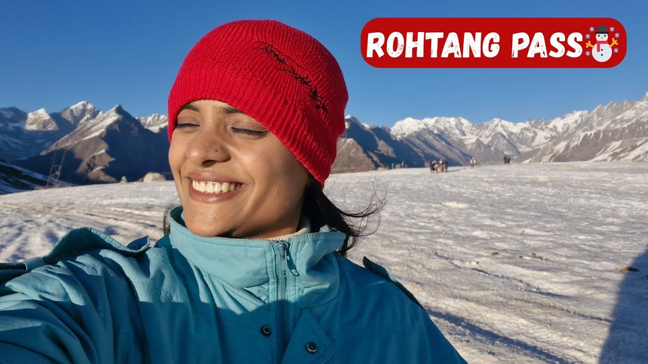 First Snow Experience☃️❄️ | Gulaba View Point, Frozen Rahla Waterfall, Marhi & Rohtang Pass♥️ |