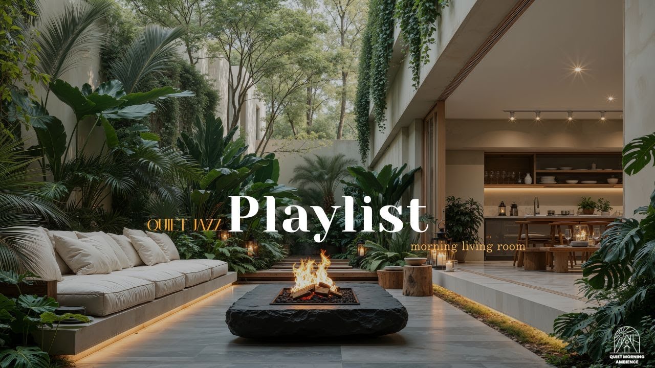Peaceful Living Space & Quiet Jazz | Gentle Piano Music & Relaxing Forest Ambience For Stress Rel...
