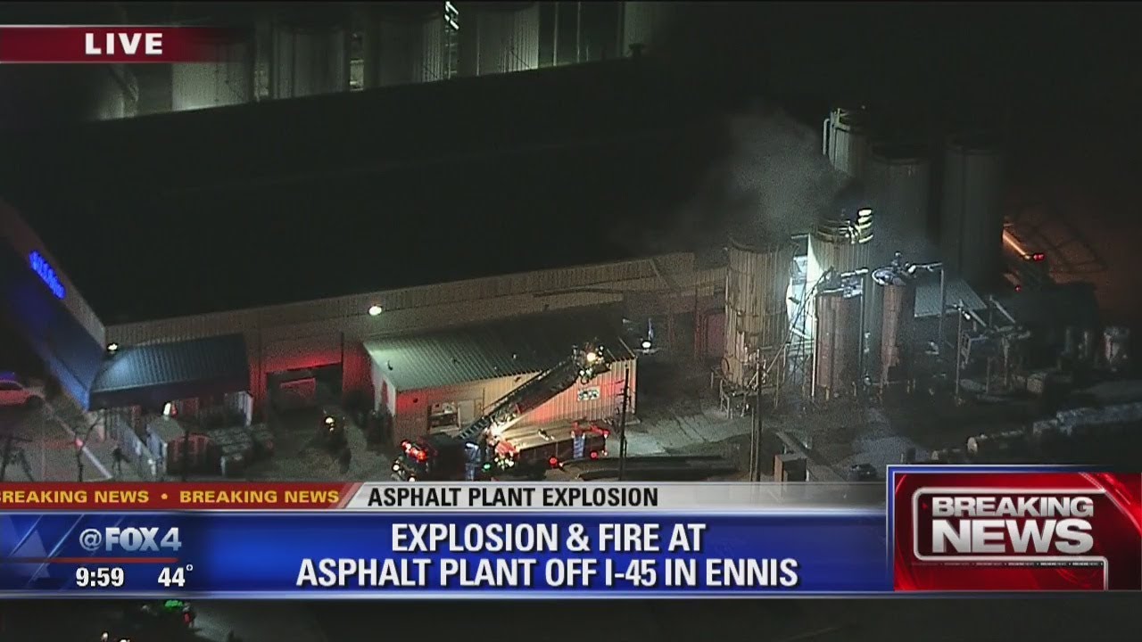 Explosion at Ennis asphalt plant