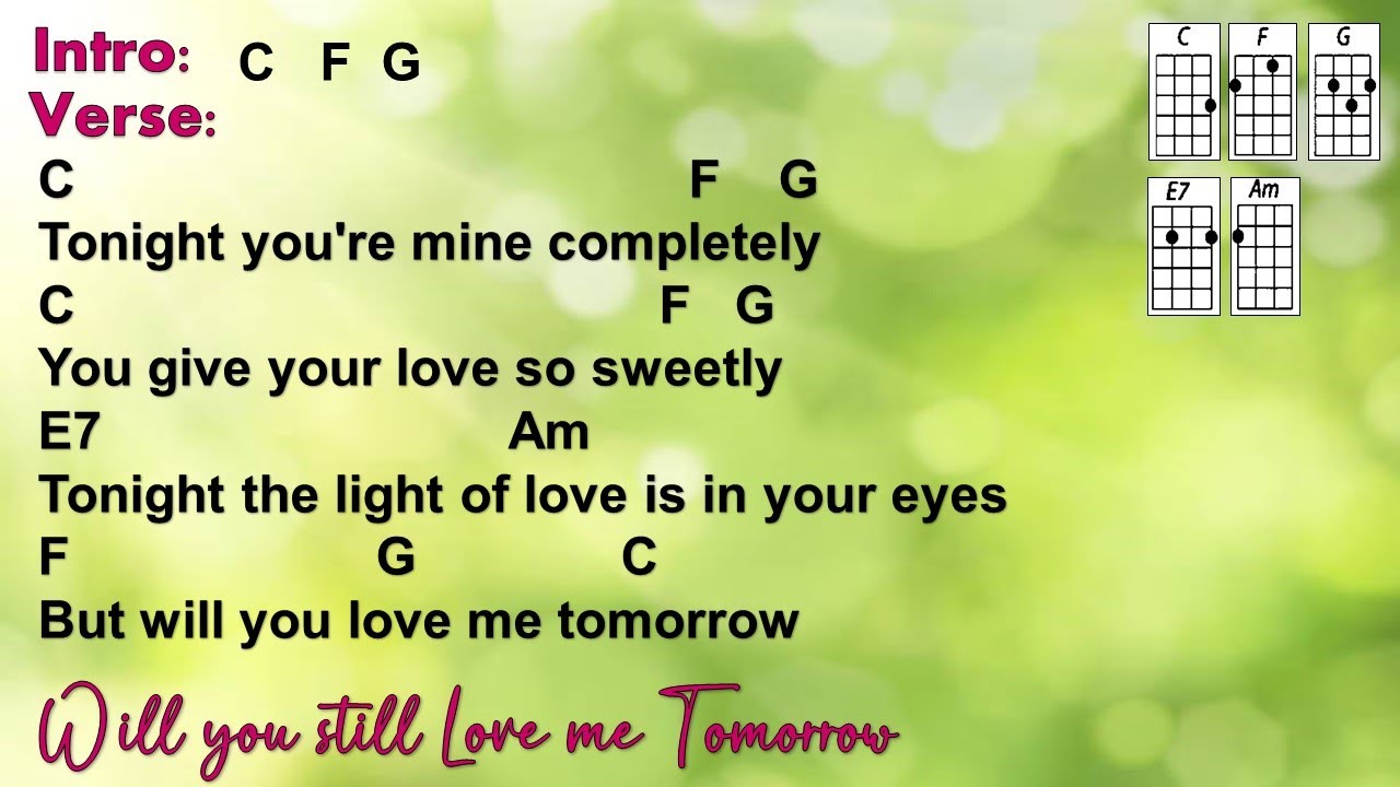 Will You Still Love Me Tomorrow - The Shirelles / Lobo (Ukulele Play Along)