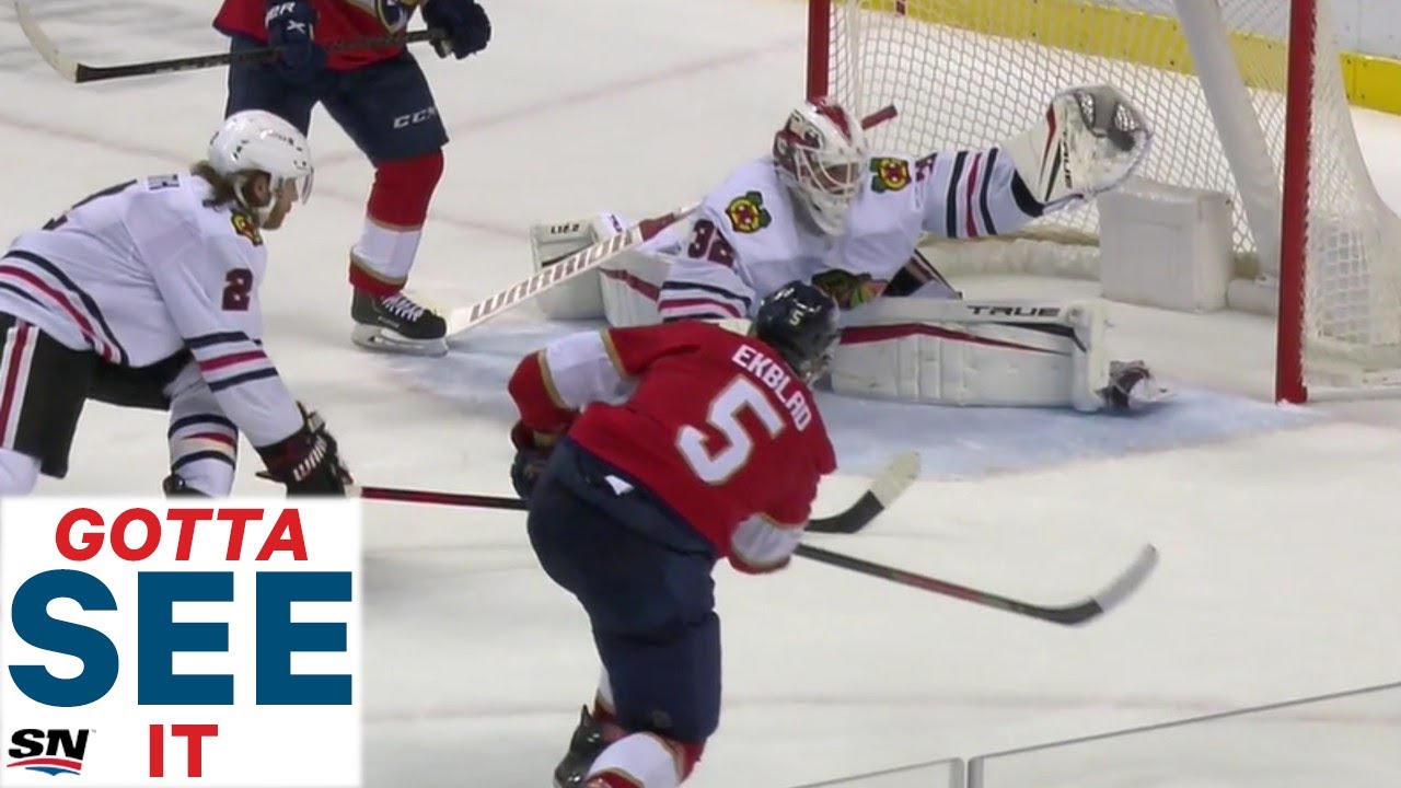 Gotta See It: Blackhawks' Kevin Lankinen Makes Incredible Glove Save On Aaron Ekblad