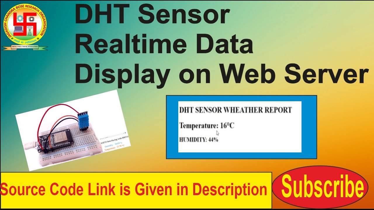 DHT Sensor Realtime data display on Web Server