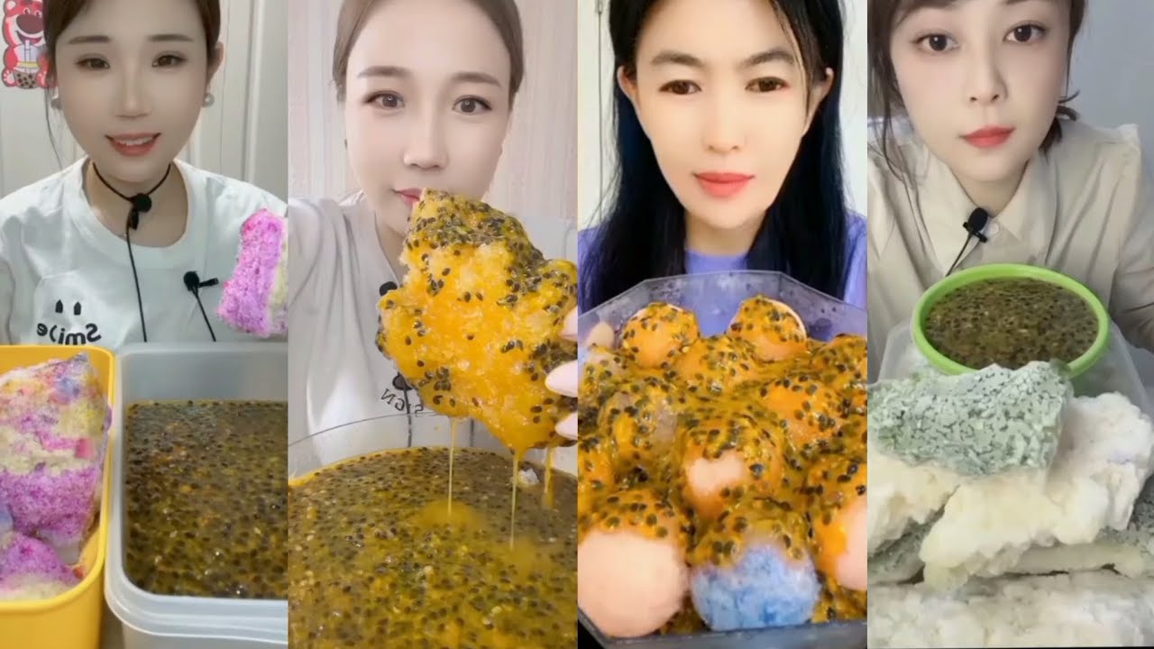 ASMR ICE EATING CRUNCHY CRUSH PASSION FRUIT