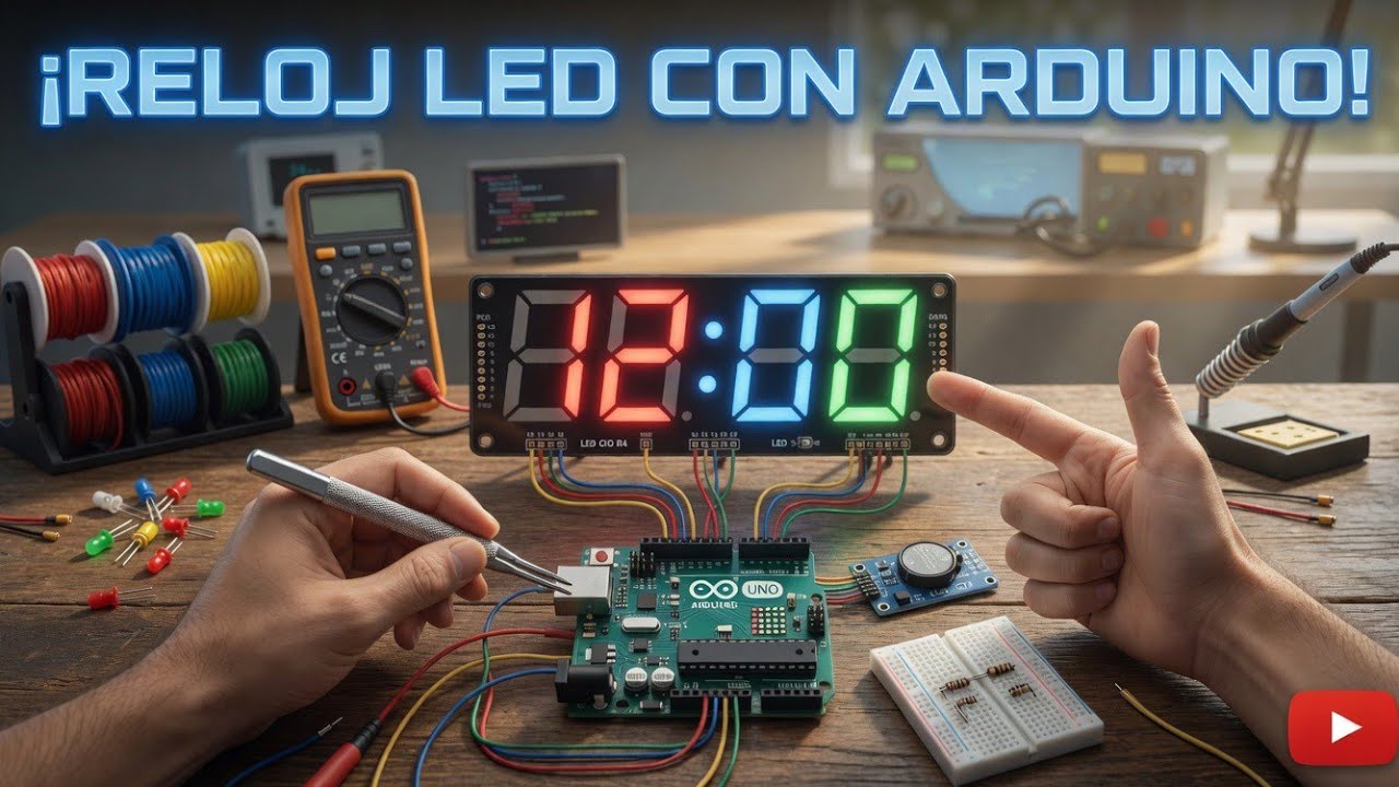 RELOJ LED ARDUINO NANO  II DISPLAY 7 SEGMENTOS CASERO II RELOJ CON ALARMA II SKETCH