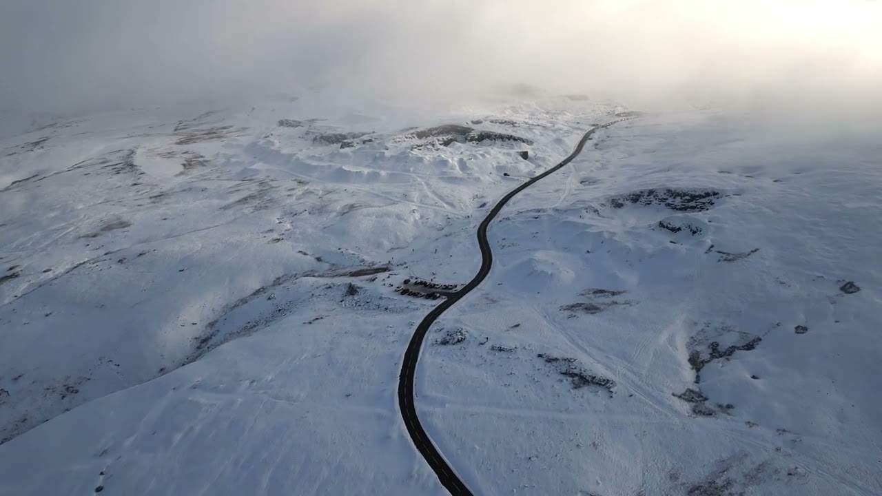 Snow on the black mountain