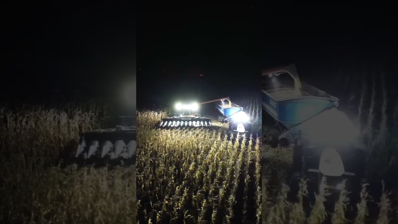 Working on the night shift with some John Pardi! #farming #harvest #agriculture #drone #farm