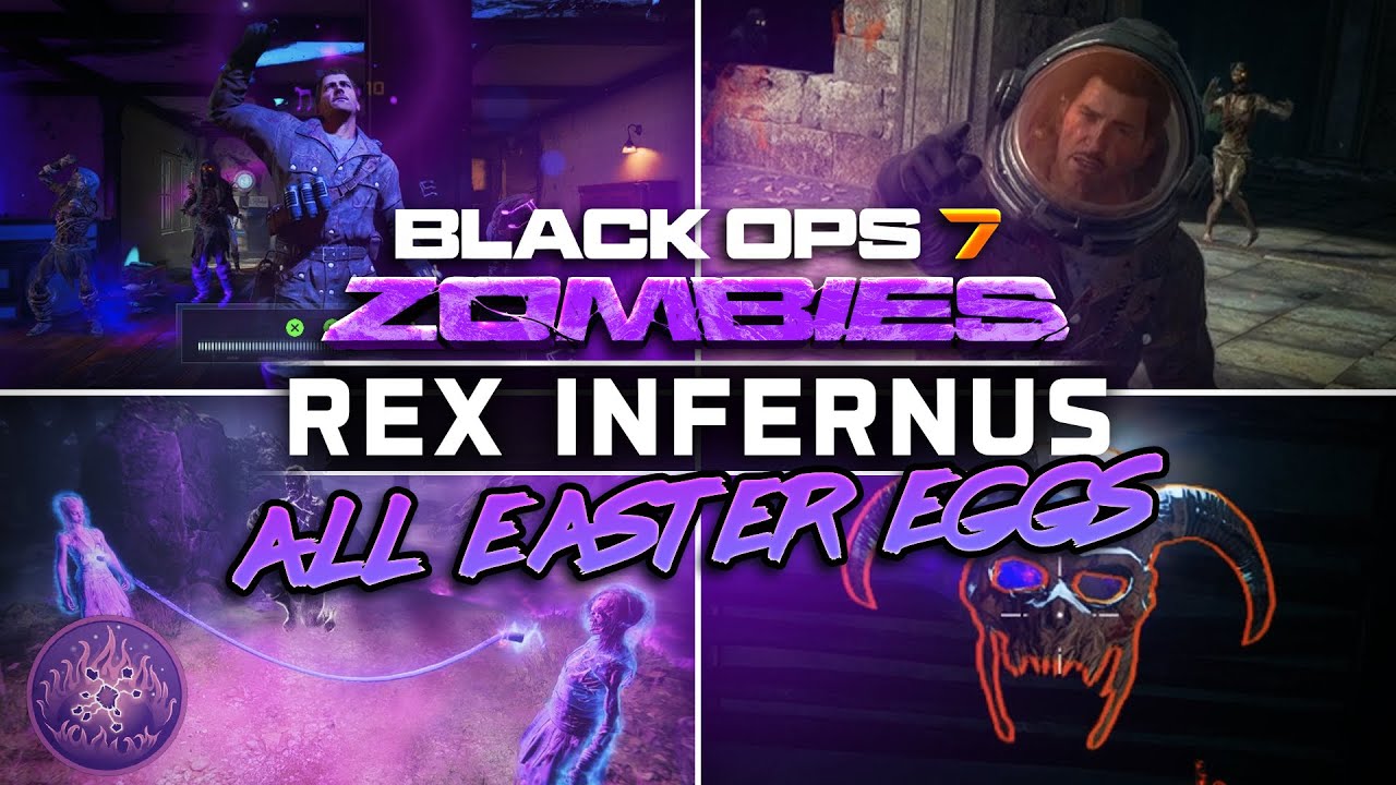 ВСЕ побочные пасхалки в REX INFERNUS (Все секретные награды и улучшения) &mdash; Black Ops 7 Zombies