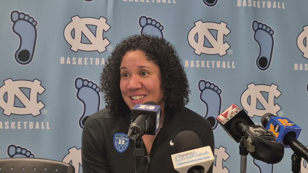 #Duke coach Kara Lawson after the Blue Devils' loss at #UNC