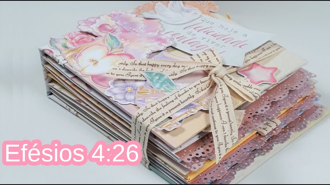 Mini Álbum CASCATA- coleção VAI COM FÉ - Juju Scrapbook