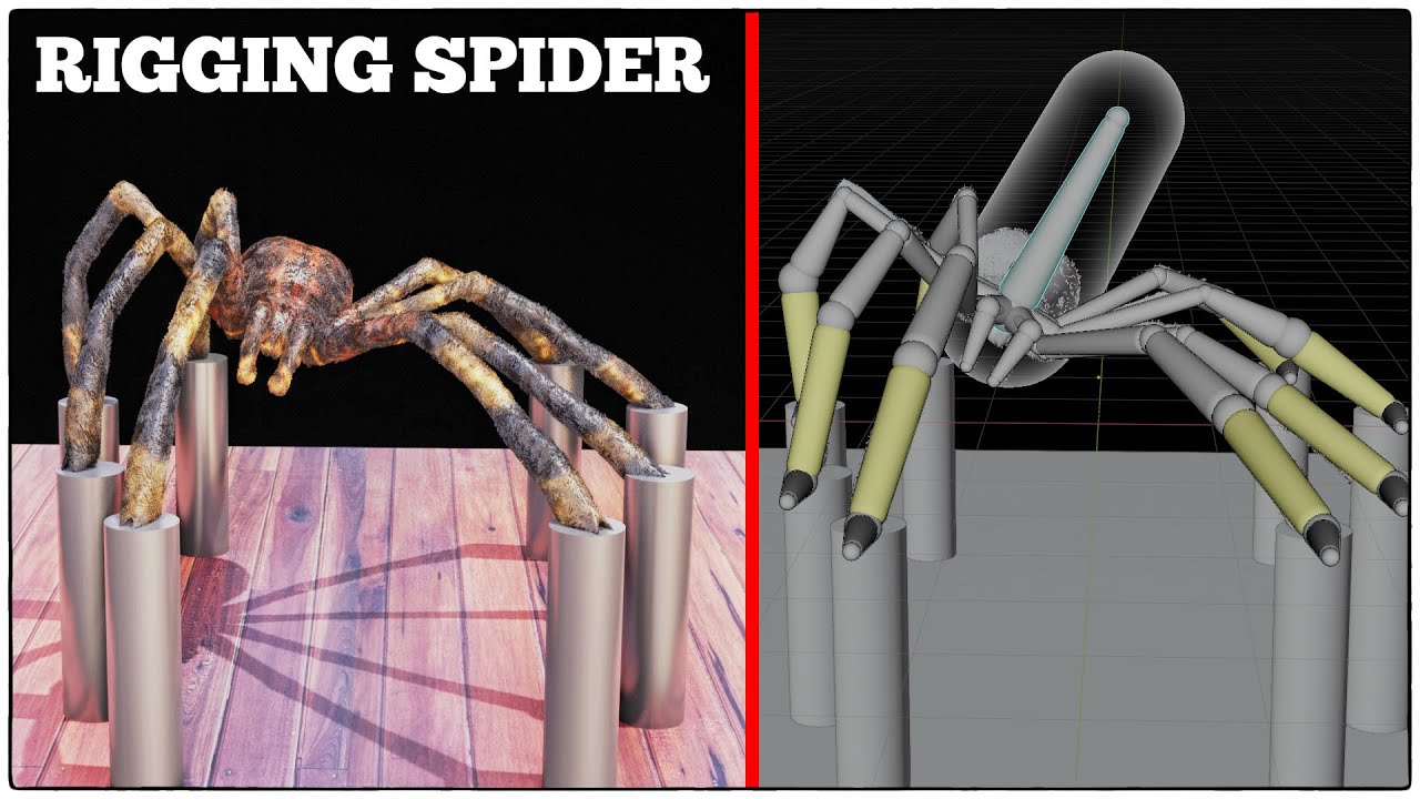 How to create Rig for Spider Easily | Blender tutorial for Beginners