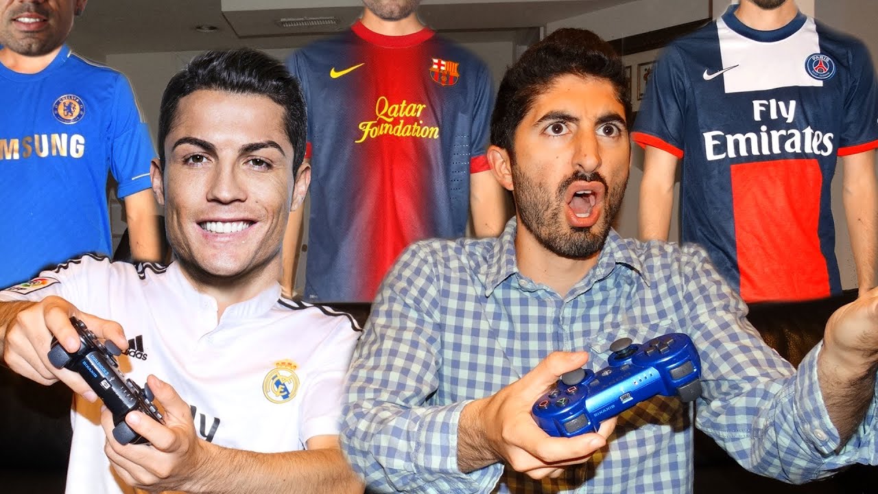 PLAYING FIFA 16 WITH FOOTBALLERS ft. Ronaldo, Messi, Diego Costa, Pepe | Footy Friends