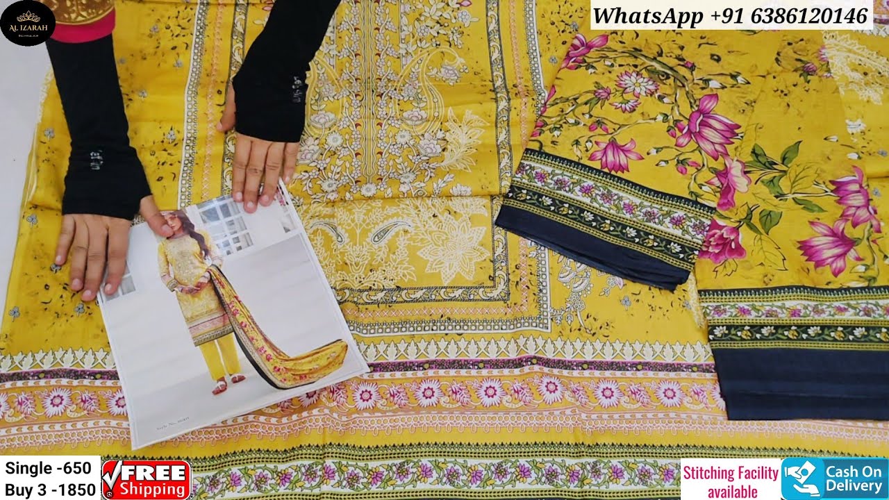 Pakistani Printed cotton dress #Pakistani suits 💝 daily wear cotton suit 💝 #online cotton suit 💝