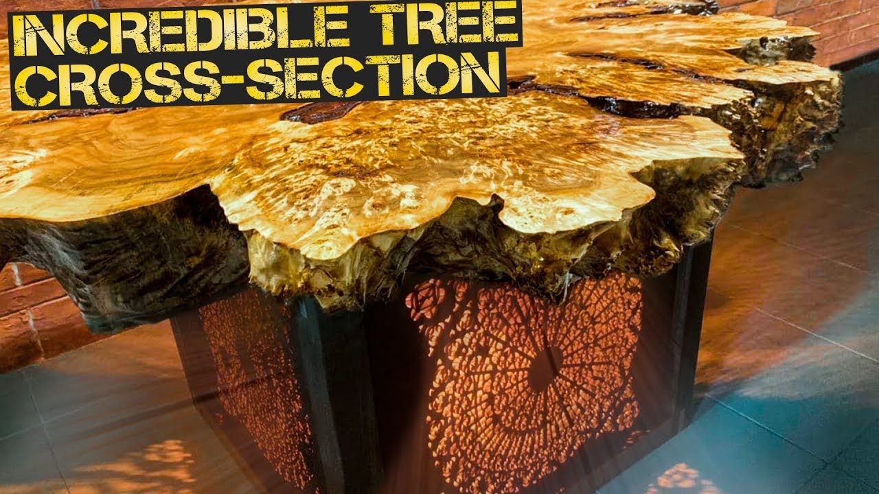 Nightstand Table from Plywood and a Giant Wood Slice