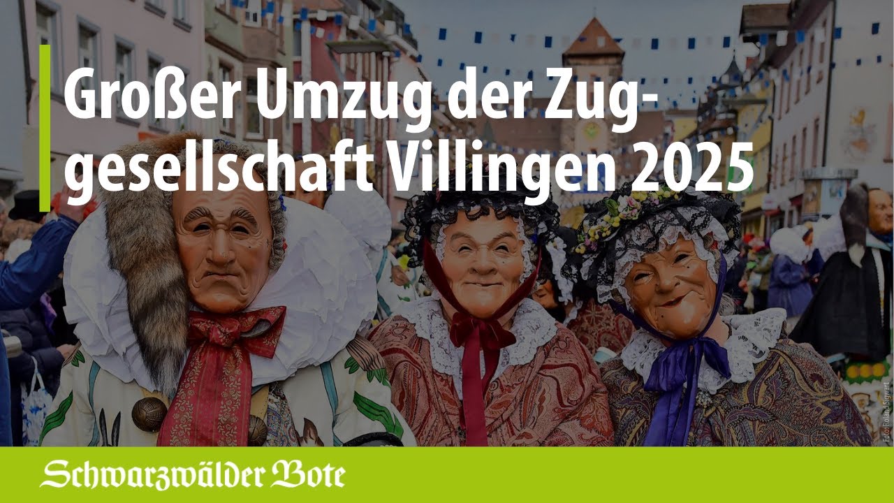 Großer Umzug der Zuggesellschaft in Villingen im Livestream