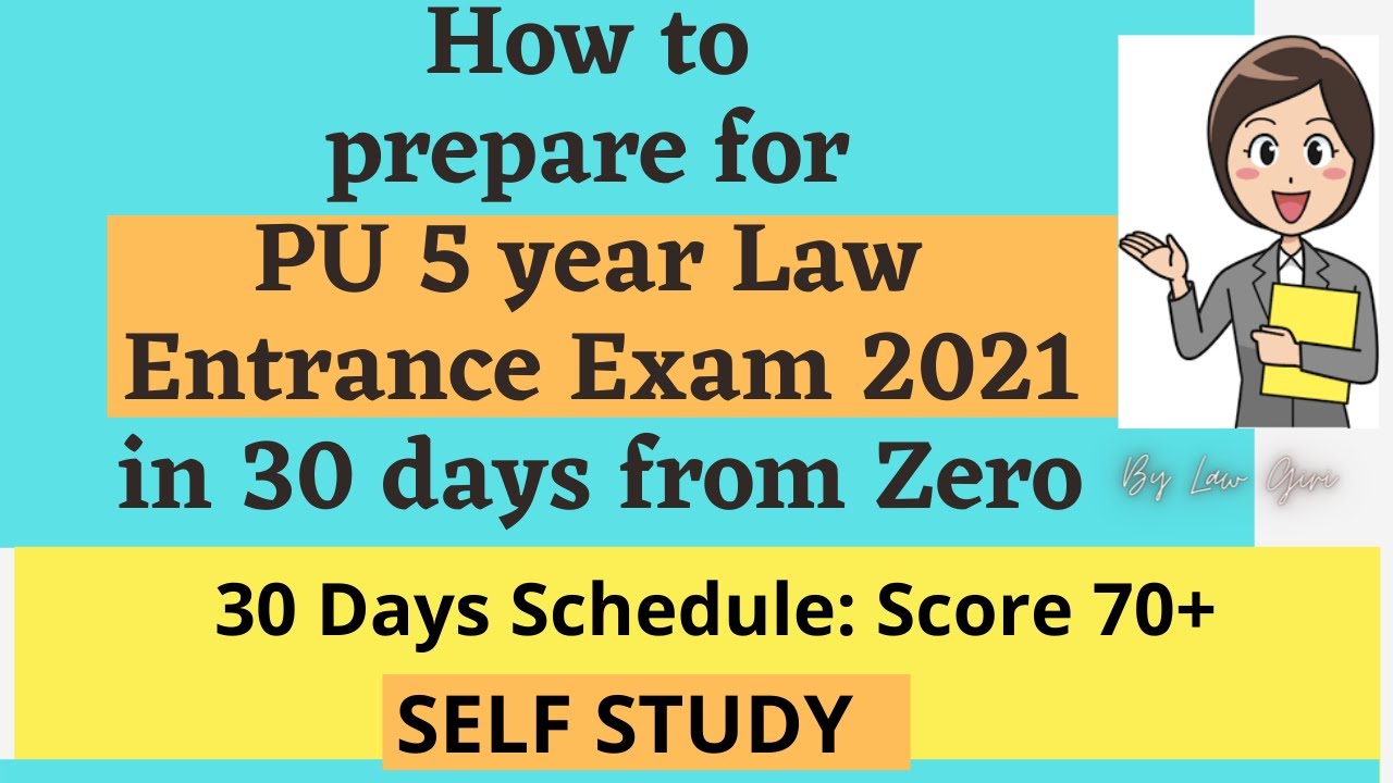 How to prepare for PU BA LLB  Entrance Exam 2021 in 30 days|Books for PU BA LLB exam 2021
