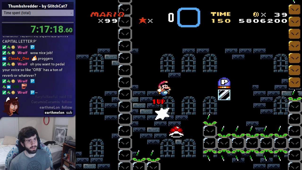 Thumbshredder CLEAR! - EXTREMELY hard SMW shell level by Glitchcat7