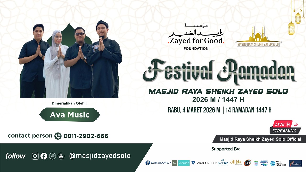 Festival Ramadan Day 14 Masjid Raya Sheikh Zayed Solo 1447H | 2026