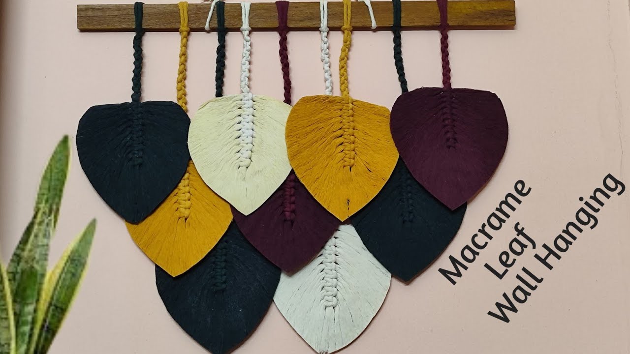 Macrame Leaves Wall Hanging| Macrame| DIY |macrame stiff feather leafl@DivyavanisCookingnCrafts