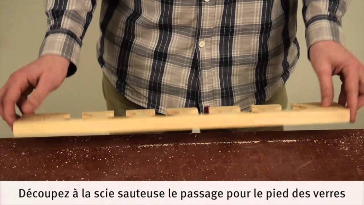 R&eacute;alisation d'un porte-verre en bois