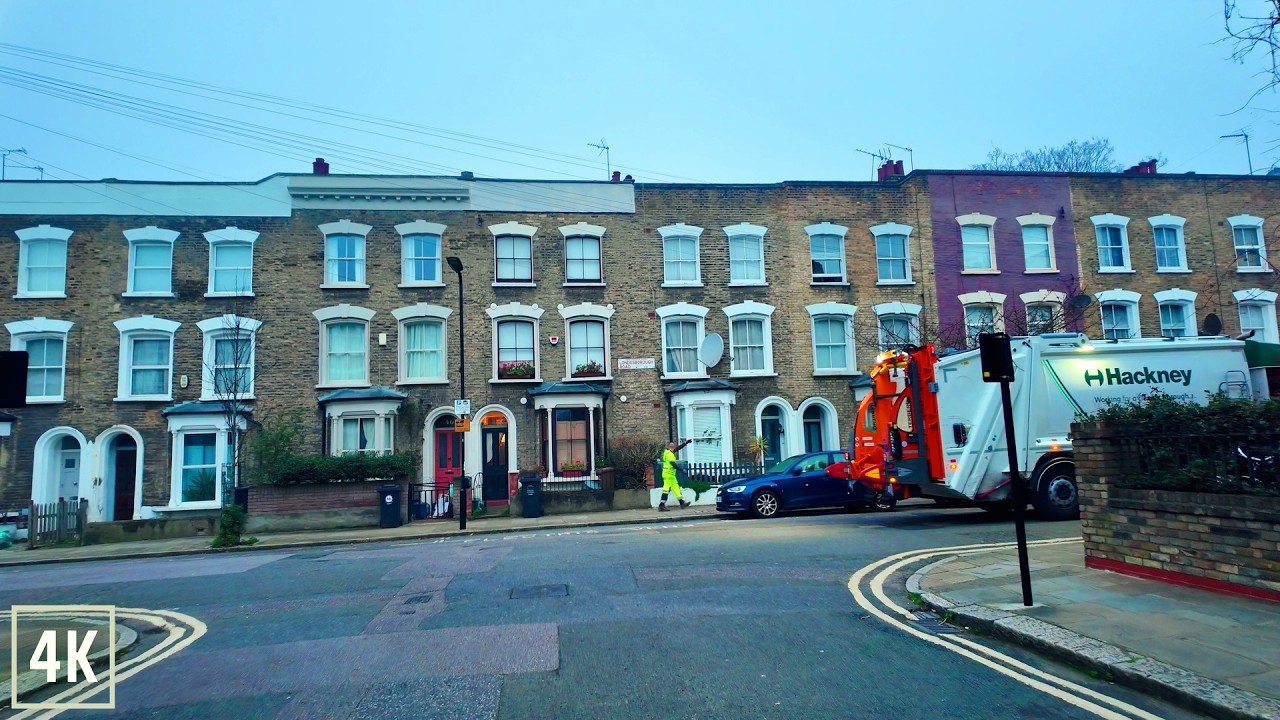 London Walk | Dalston to Stoke Newington at Sunrise 4K