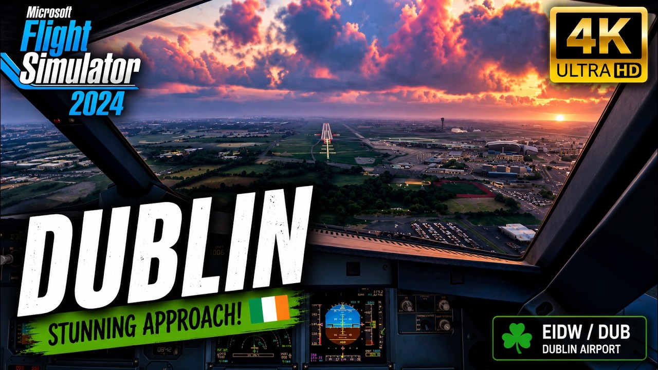 🔥 This Dublin Approach Is Absolutely Stunning! 🇮🇪 | MSFS 2024 | 4K