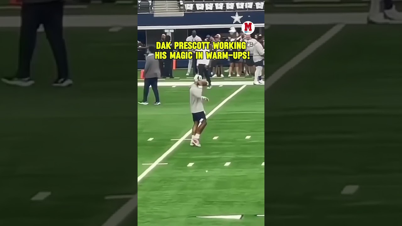 #DakPrescott out here turning warm ups into a magic show!🏈🙌🪄 #NFL #Dallas #dallascowboys #cowboys