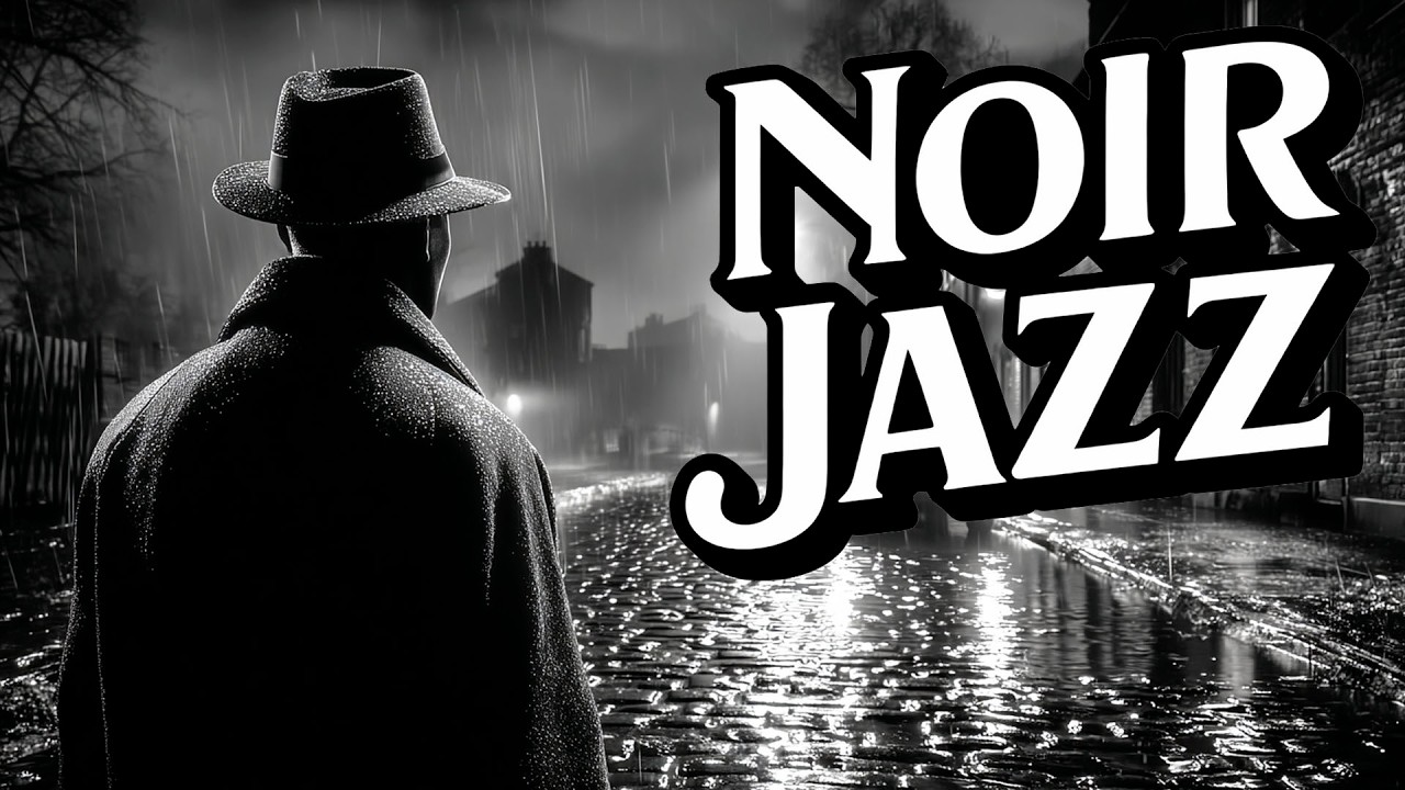 Noir Jazz Music for Late Streetlight Thoughts 🖤🌧️ Film Session • Trench Coat Under Lamp Cone